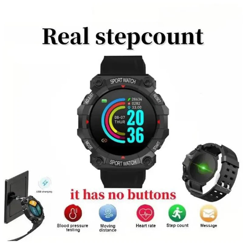 Smartwatch Real Stepcount Multifuncional Conectado Para Homens e Mulheres IP68 Compatível com iOS e Android