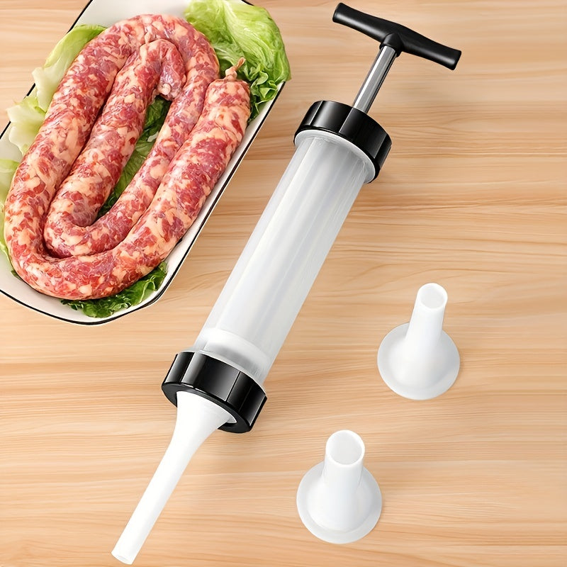 Easy-To-Use Manual Sausage Maker Kit - Hand Push Salami Filler, Polypropylene, Kitchen & Dining Essential